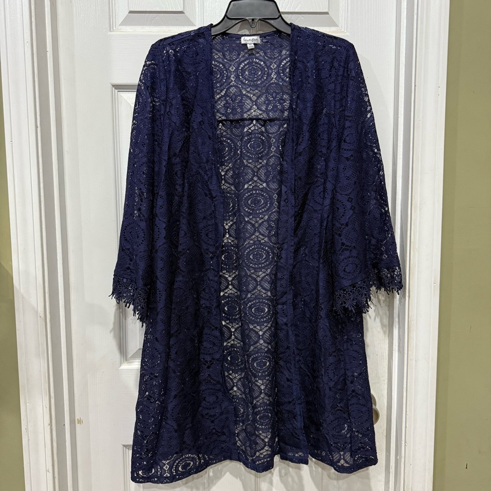 love, Fire Navy Lace Women's Cape